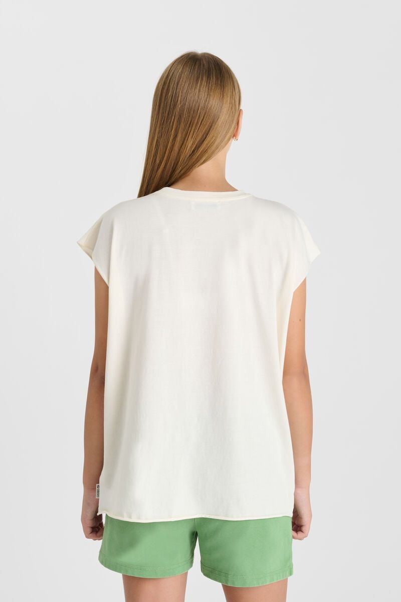 Le Temps Des Cerises T-shirt Lelygi Blanc à Imprimé Palmier