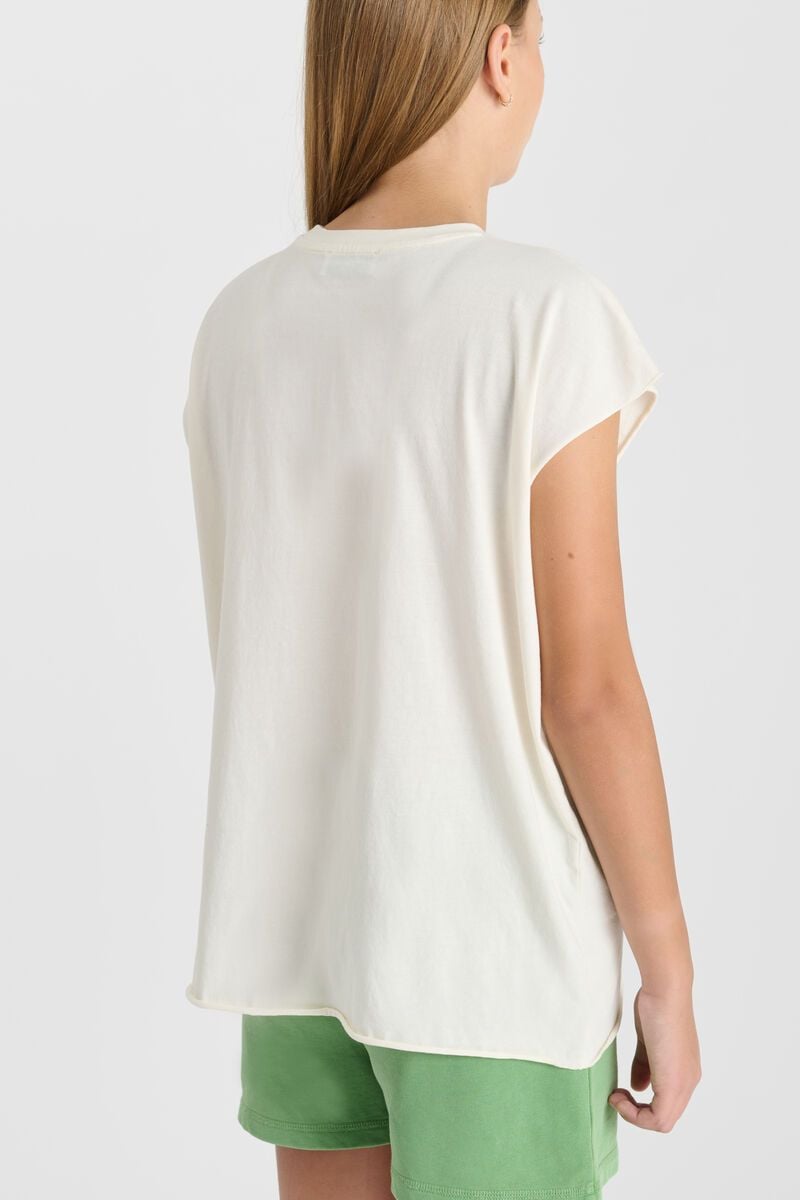 Le Temps Des Cerises T-shirt Lelygi Blanc à Imprimé Palmier