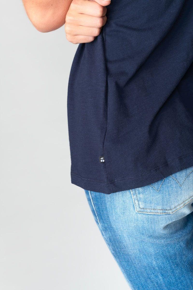 Le Temps Des Cerises T-shirt Marty Bleu Nuit Imprimé