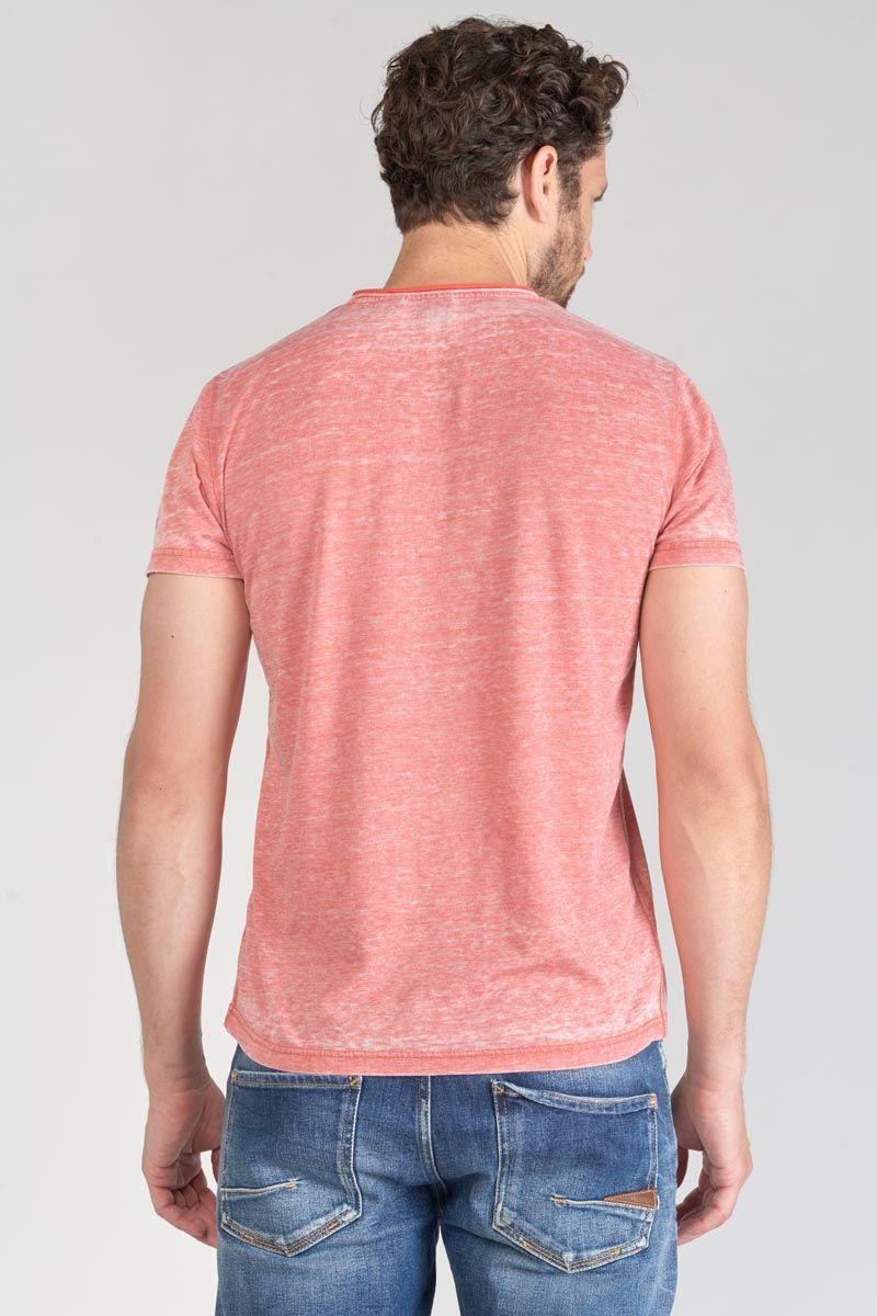 Le Temps Des Cerises T-shirt Mavoc Rouge Chiné Délavé