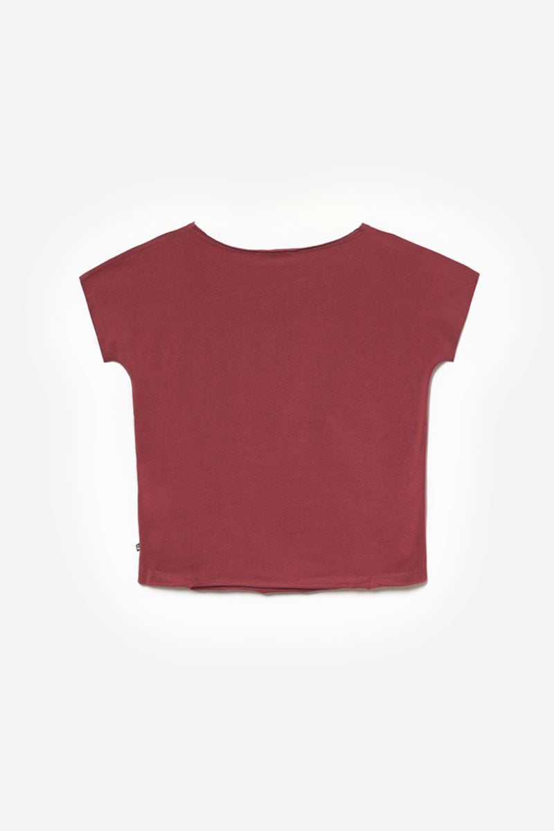 Le Temps Des Cerises T-shirt Musgi Bordeaux Imprimé