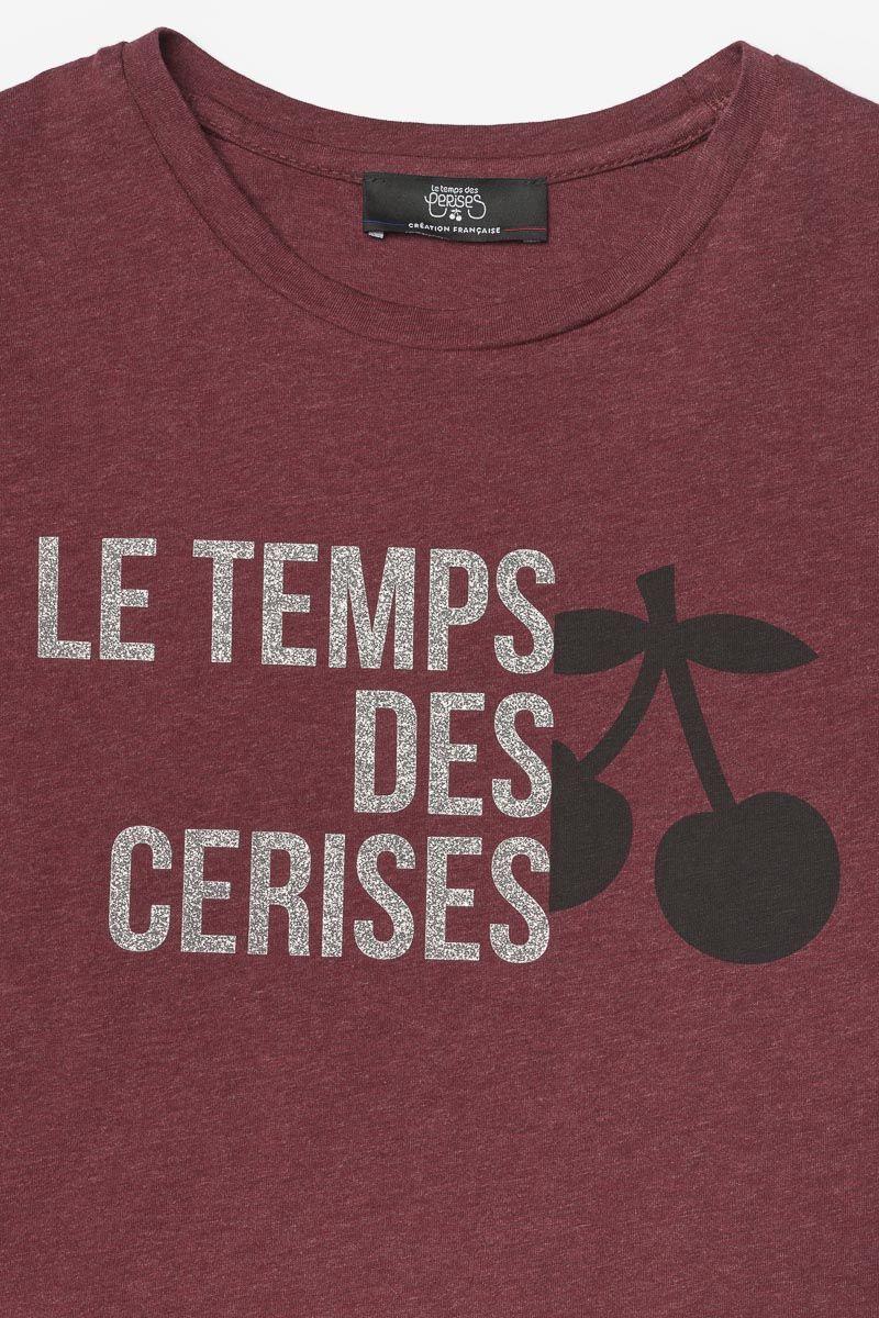 Le Temps Des Cerises T-shirt Nastiagi Bordeaux Imprimé