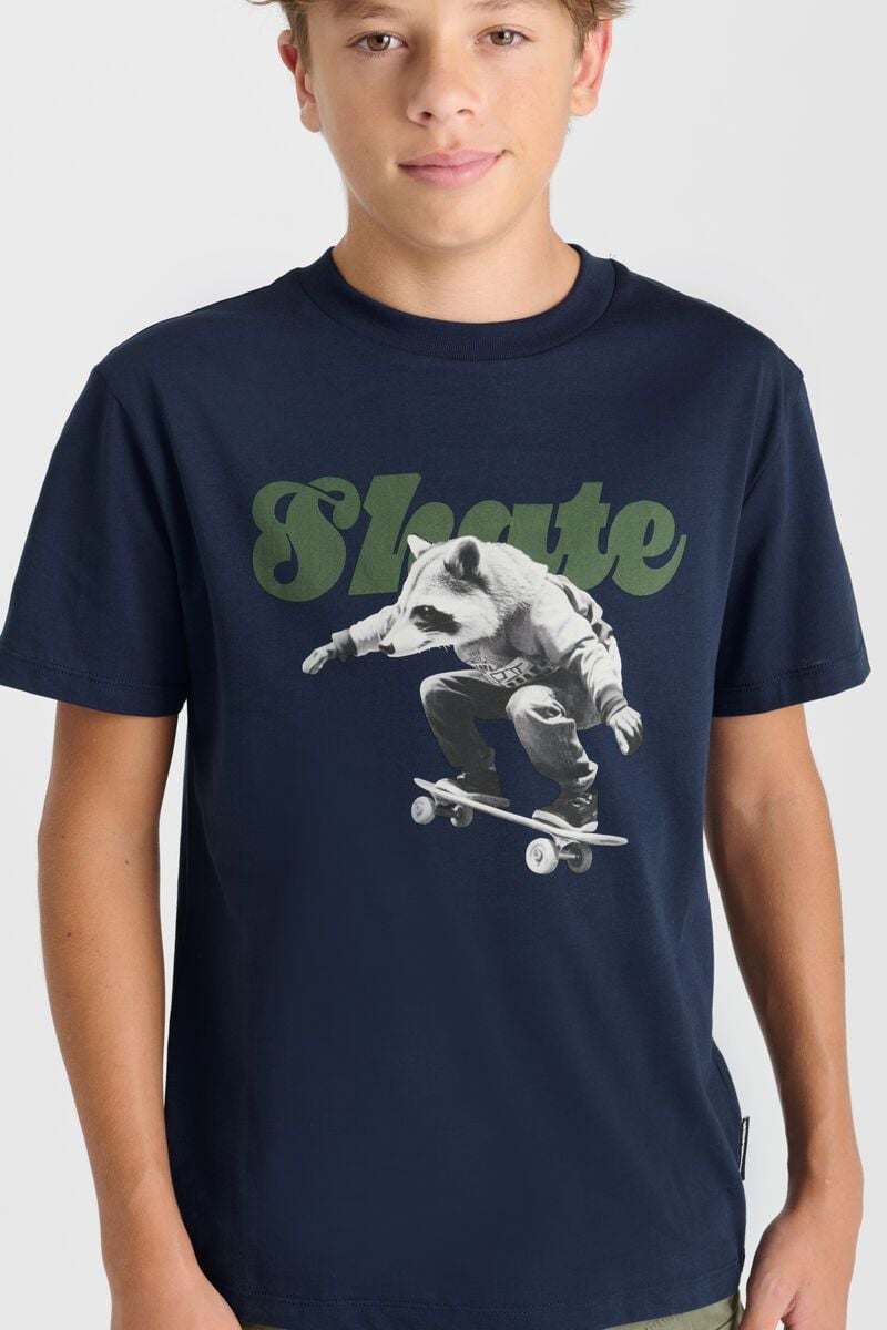 Le Temps Des Cerises T-shirt Necbo Bleu Marine Imprimé