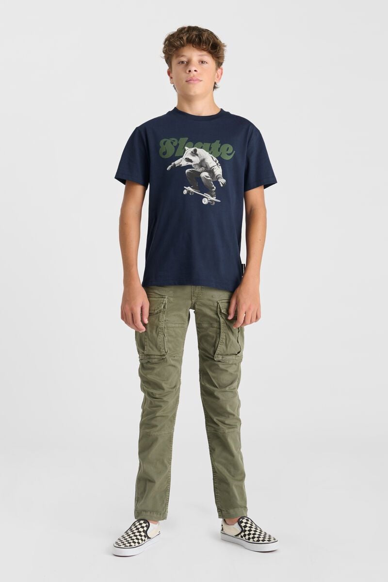 Le Temps Des Cerises T-shirt Necbo Bleu Marine Imprimé