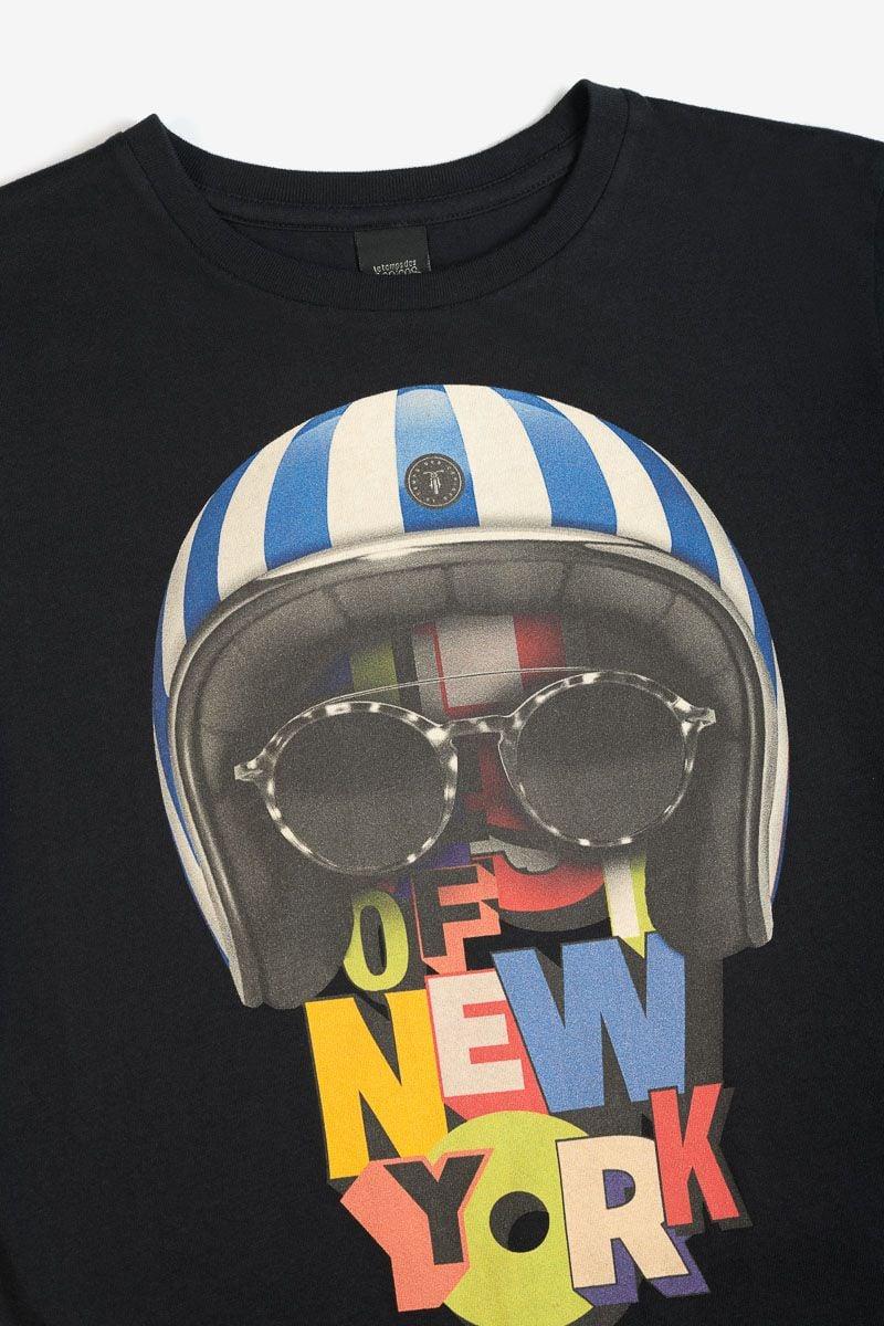 Le Temps Des Cerises T-shirt Nicolajbo Noir Imprimé