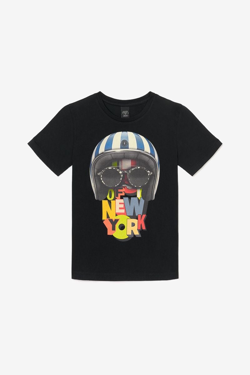 le temps des cerises T-shirt Nicolajbo noir imprimé