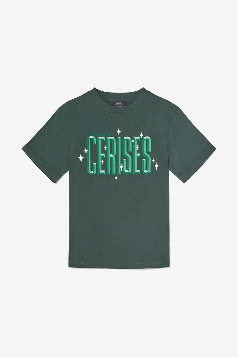 le temps des cerises T-shirt Priahgi vert bouteille