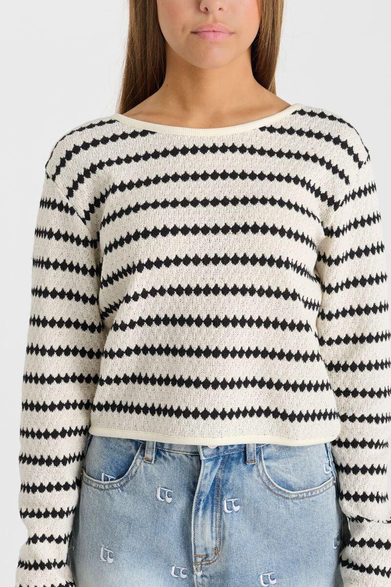 Le Temps Des Cerises T-shirt Ratogi En Maille à Rayures