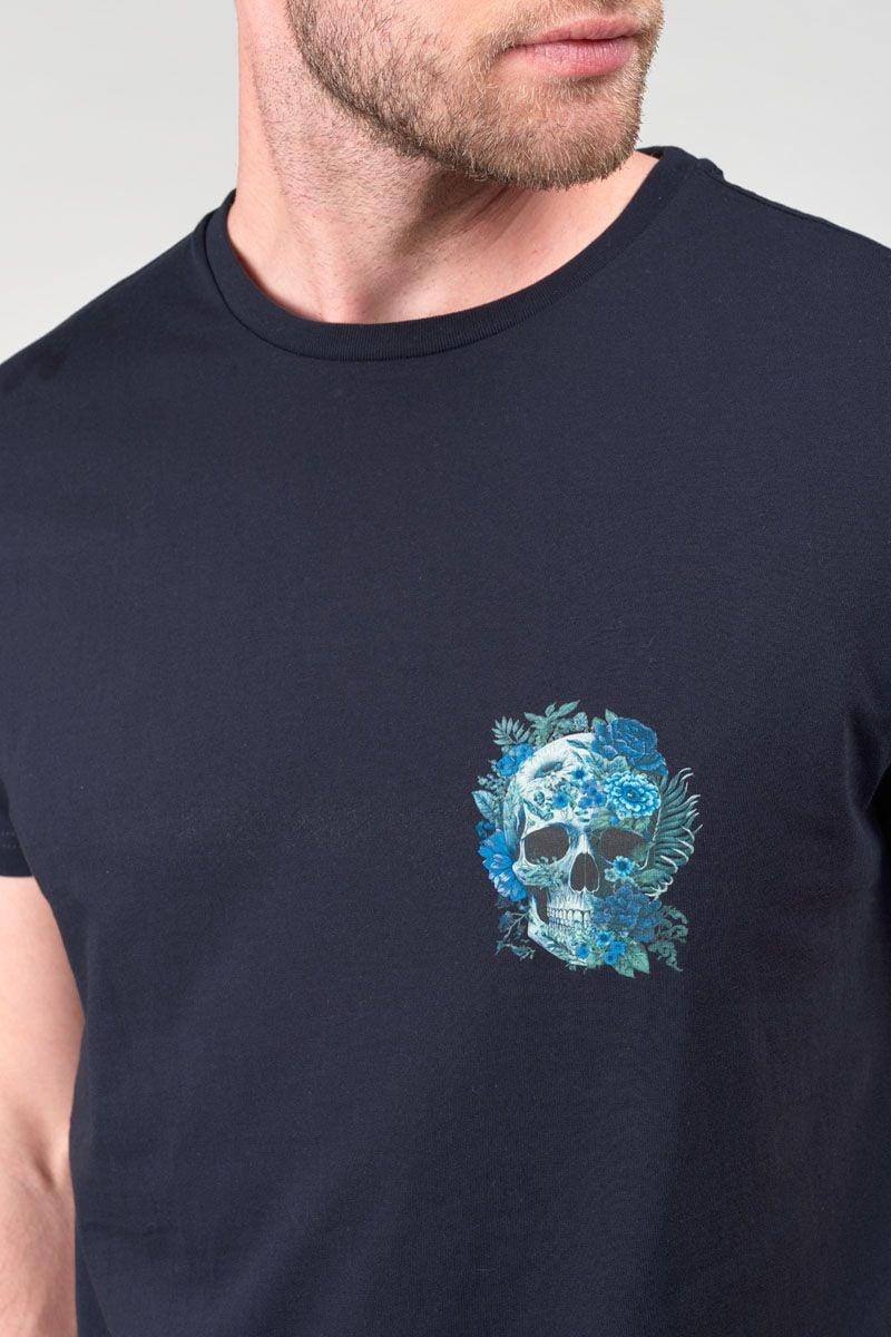 Le Temps Des Cerises T-shirt Santiago Bleu Marine Imprimé