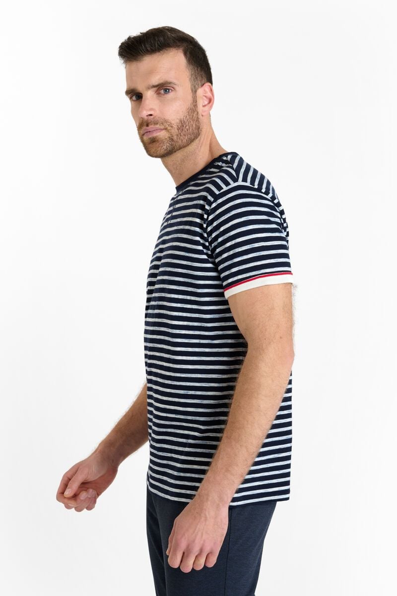 Le Temps Des Cerises T-shirt Sifar Bleu Marine à Rayures