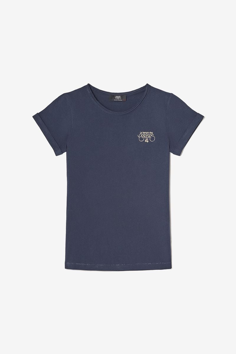 le temps des cerises T-shirt Smalltramegi bleu nuit