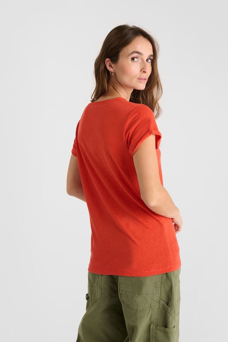 Le Temps Des Cerises T-shirt Smallvtrame Orange Imprimé