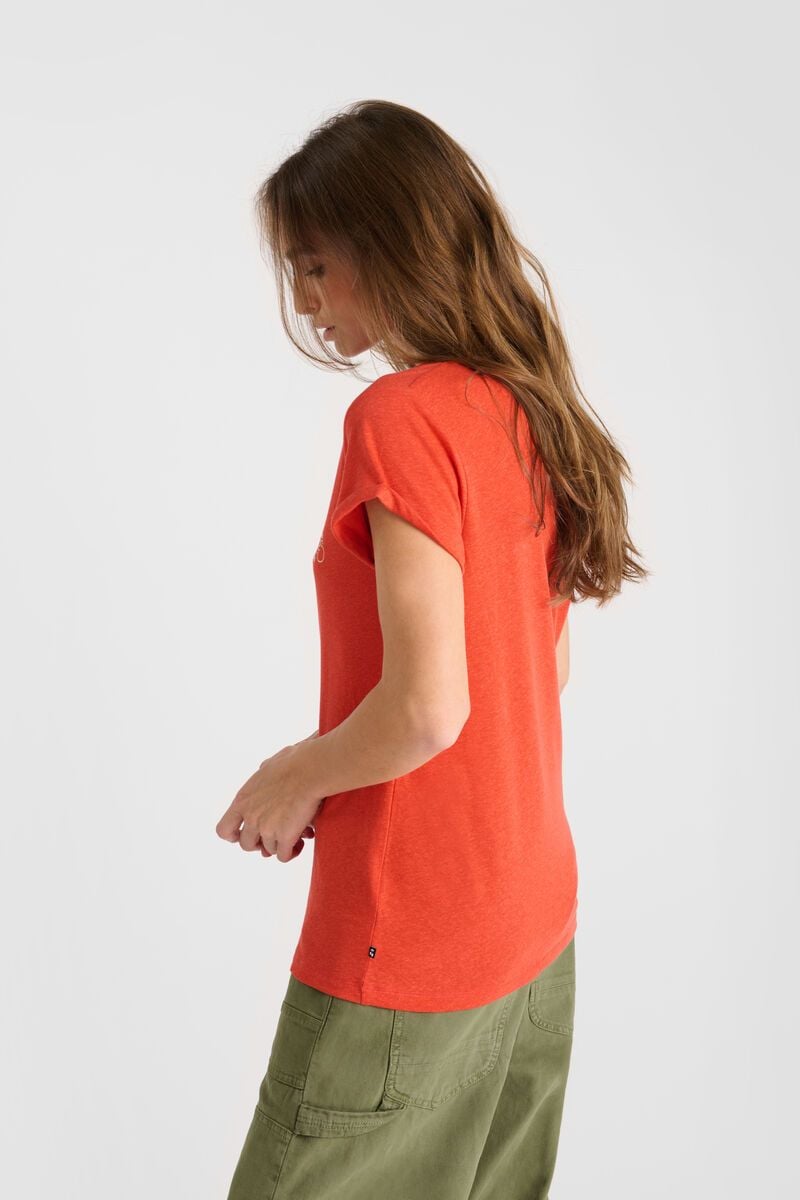 Le Temps Des Cerises T-shirt Smallvtrame Orange Imprimé