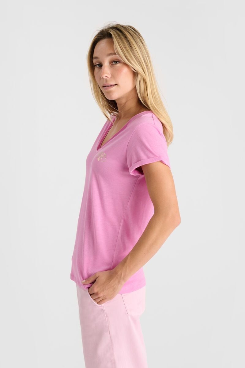 Le Temps Des Cerises T-shirt Smallvtrame Rose Imprimé