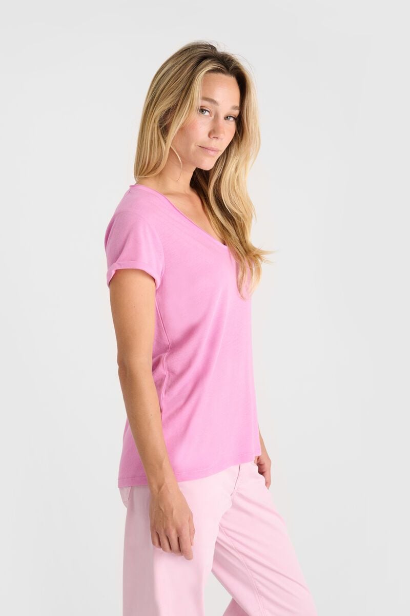 Le Temps Des Cerises T-shirt Smallvtrame Rose Imprimé
