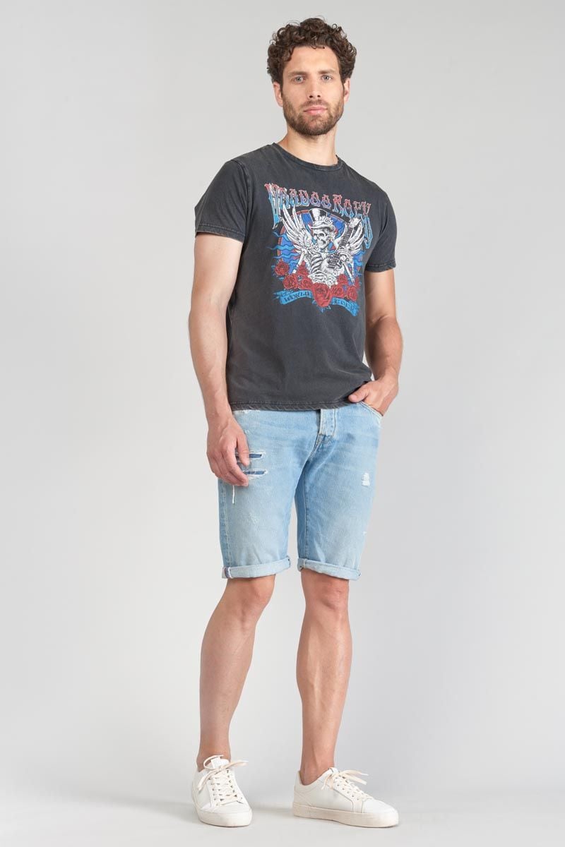 Le Temps Des Cerises T-shirt Tije Gris Délavé Imprimé