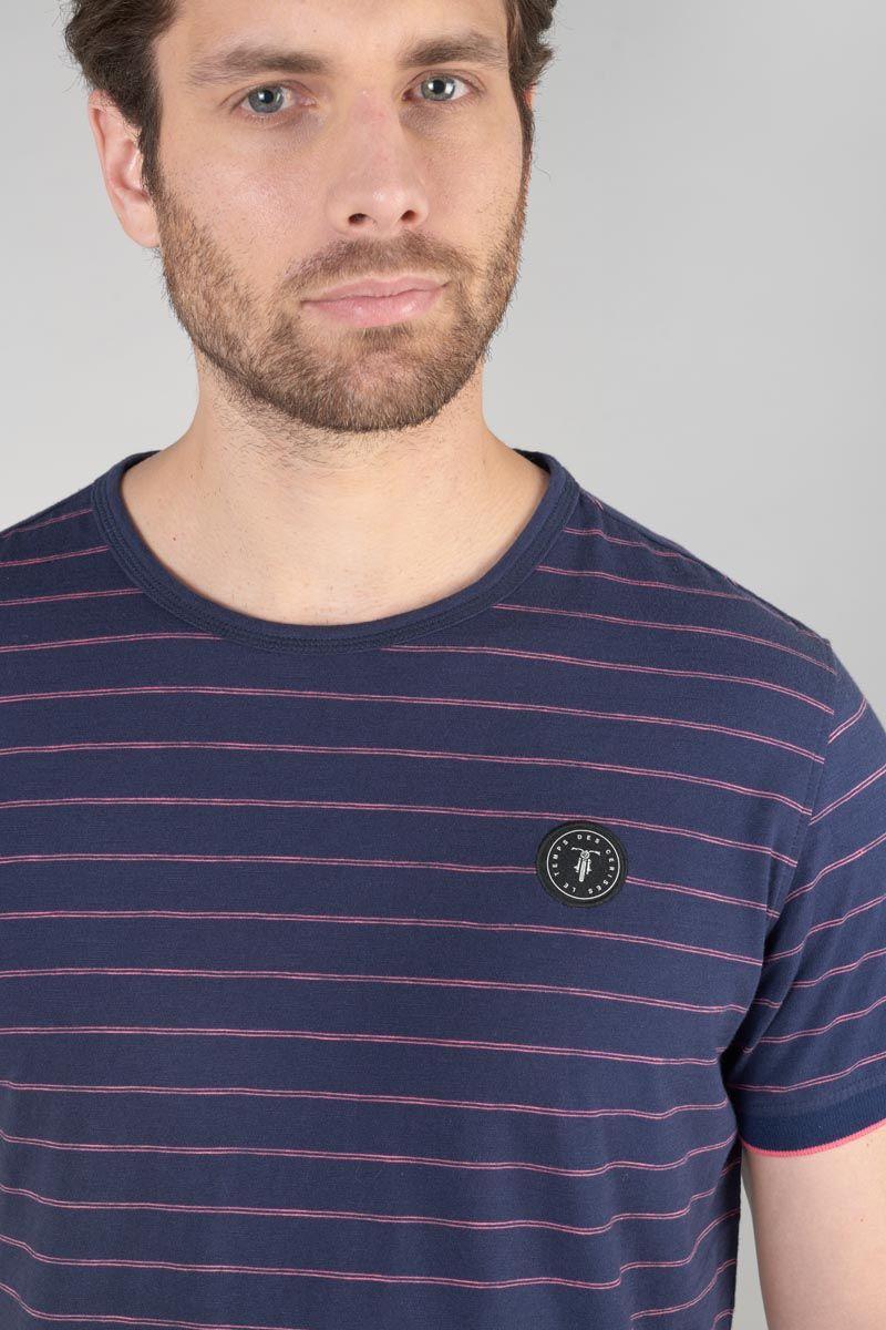 Le Temps Des Cerises T-shirt Velas Bleu Marine à Rayures