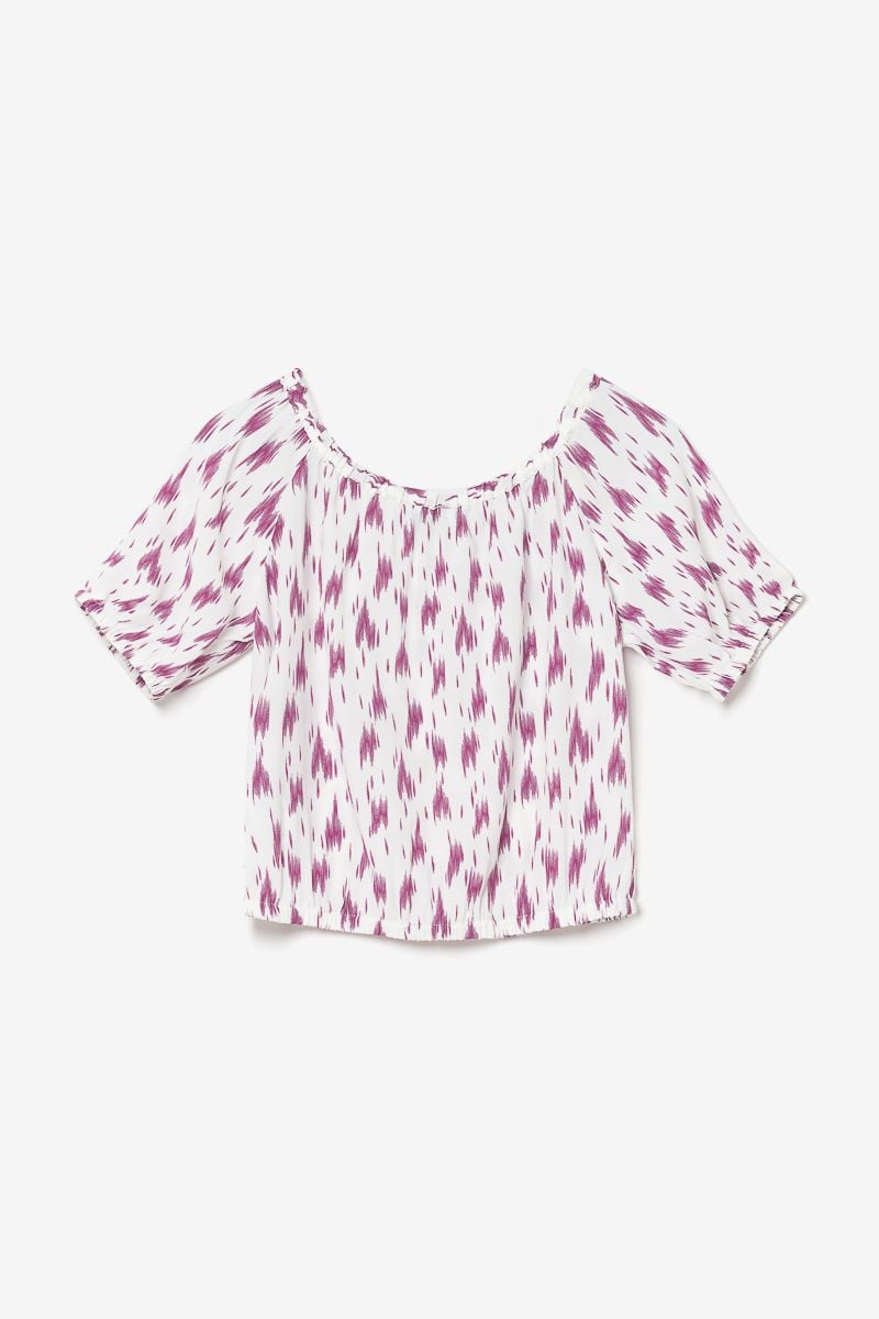Le Temps Des Cerises Top Court Jilogi à Motif Violet