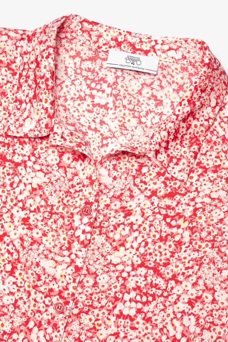 Le Temps Des Cerises Top Coxiegi à Motif Floral Rouge