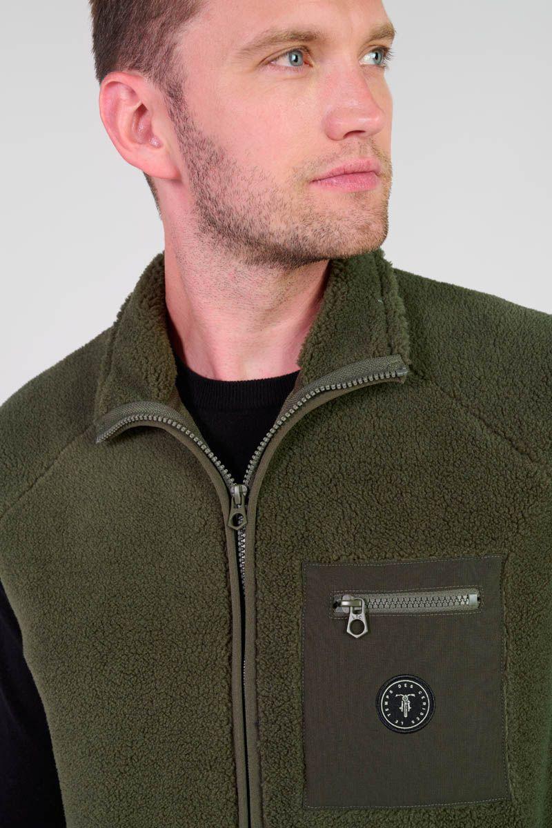 Le Temps Des Cerises Veste Bi-matière Sans Manches Rudy Kaki