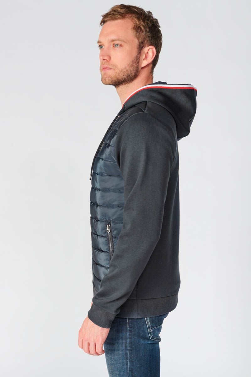 Le Temps Des Cerises Veste Bi-matière Thol Bleu Marine