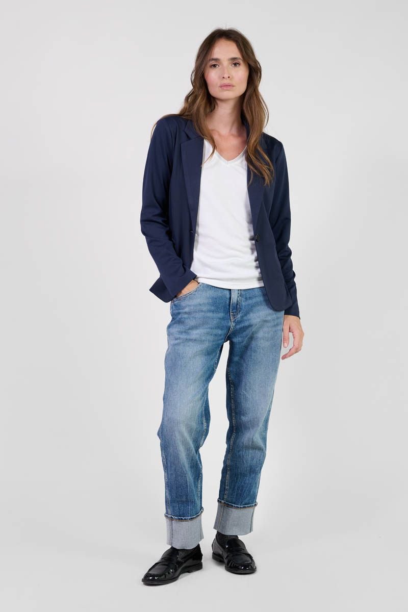 le temps des cerises Veste blazer Oscar bleu marine