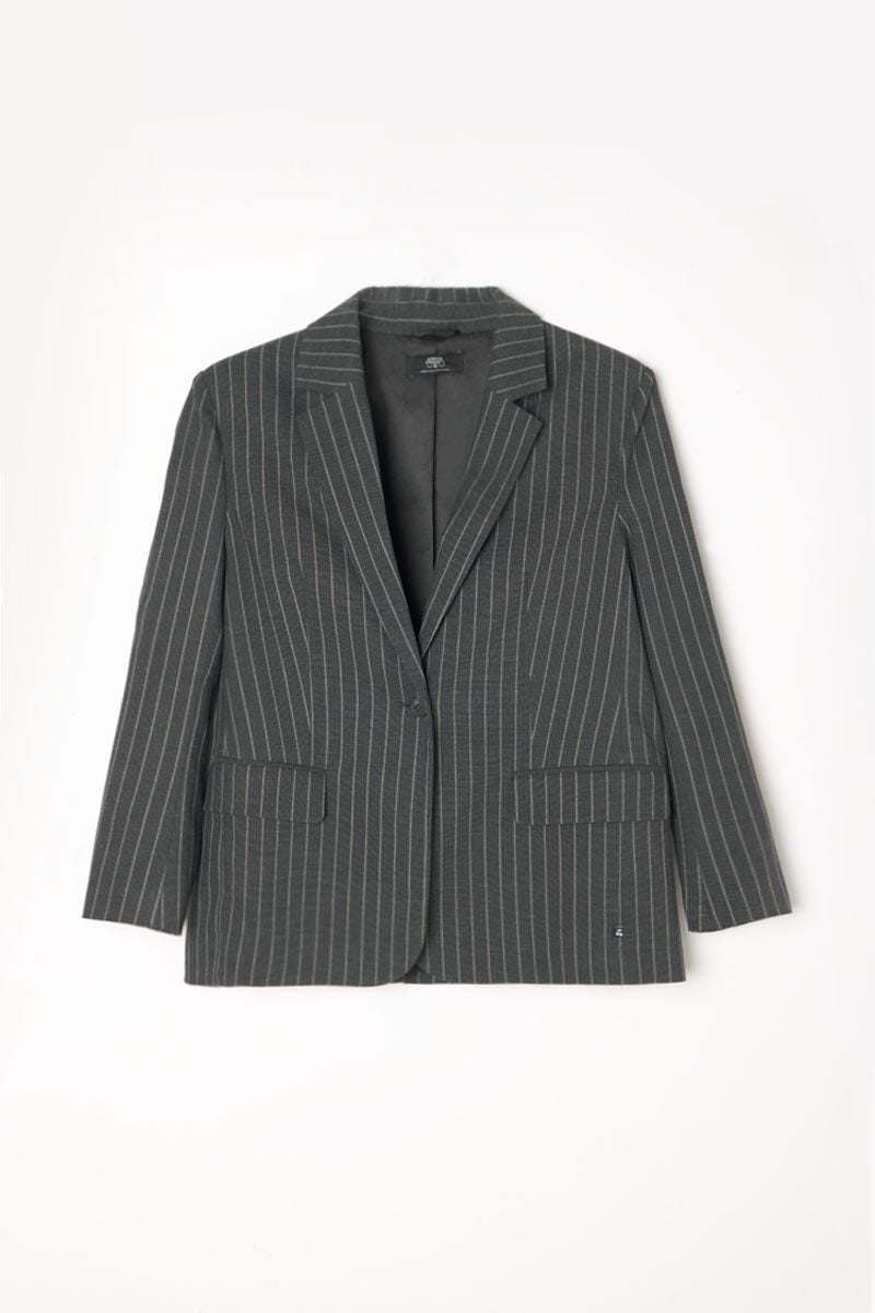Le Temps Des Cerises Veste Blazer Tilingi Noire à Rayures