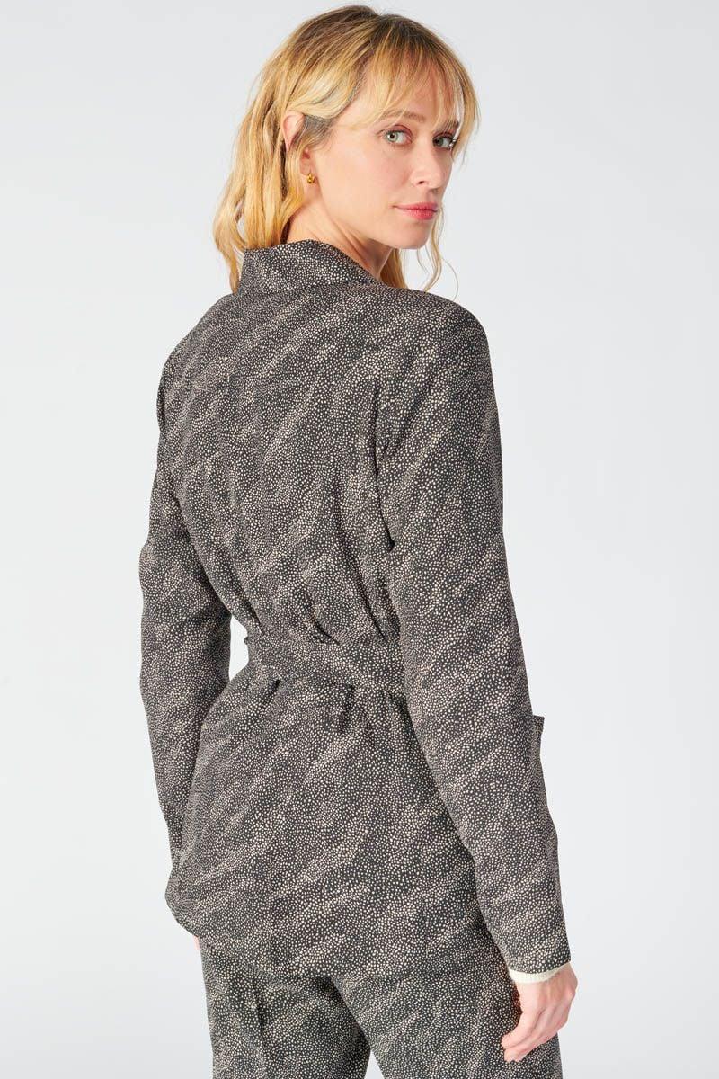 Le Temps Des Cerises Veste Blazer Zebre à Motif Animalier