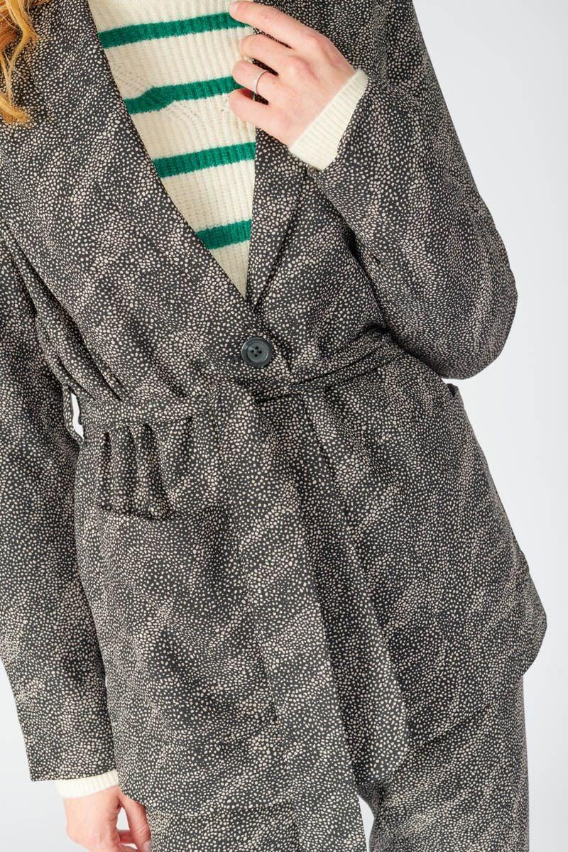 Le Temps Des Cerises Veste Blazer Zebre à Motif Animalier