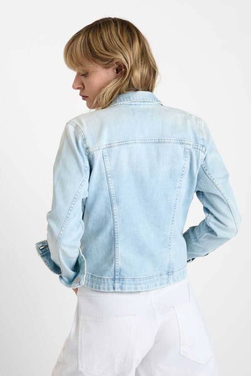 Le Temps Des Cerises Veste Lilly En Jeans Bleu Clair