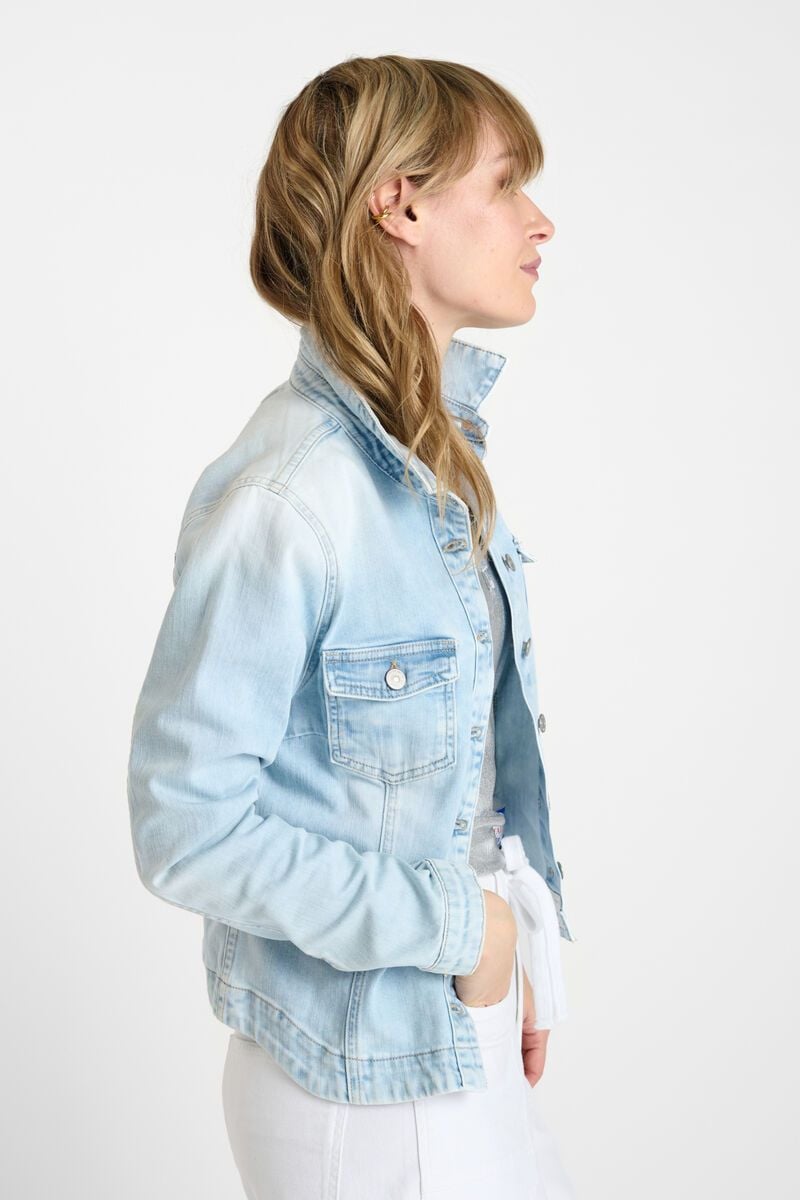 Le Temps Des Cerises Veste Lilly En Jeans Bleu Clair