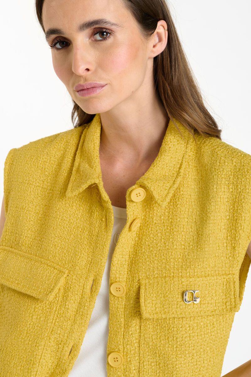 Le Temps Des Cerises Veste Sans Manches Arley Jaune