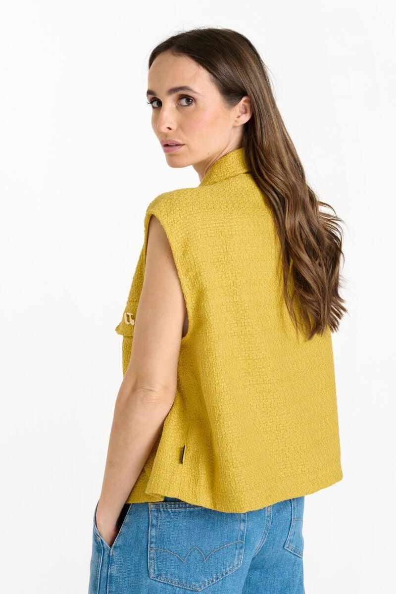 Le Temps Des Cerises Veste Sans Manches Arley Jaune