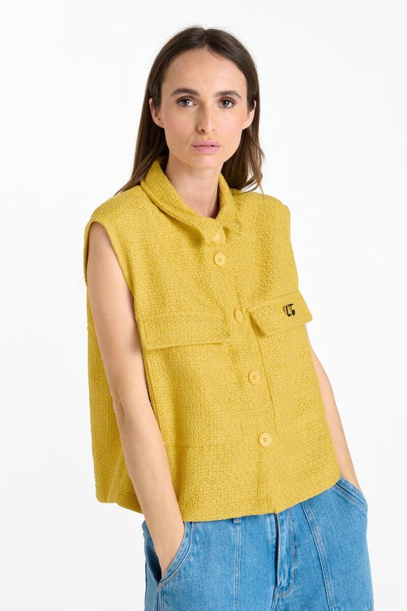 le temps des cerises Veste sans manches Arley jaune