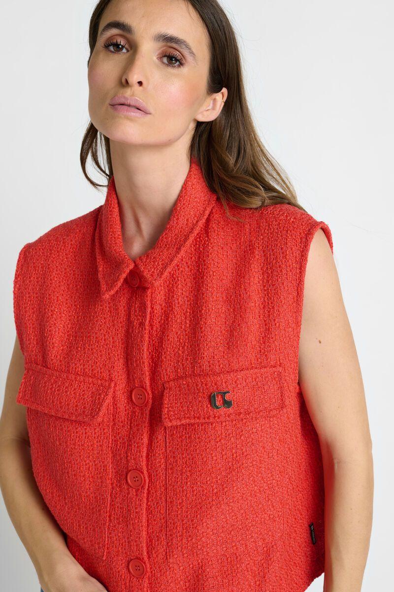 Le Temps Des Cerises Veste Sans Manches Arley Orange