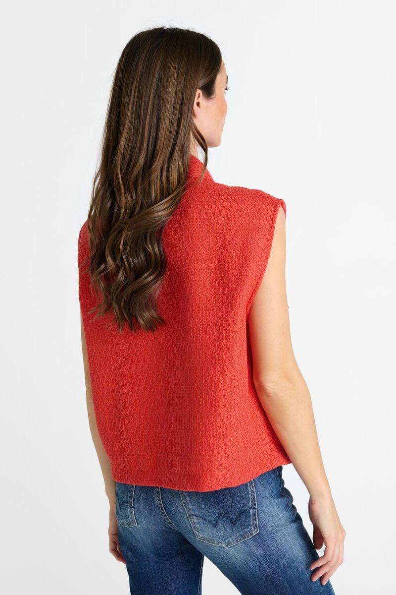 Le Temps Des Cerises Veste Sans Manches Arley Orange