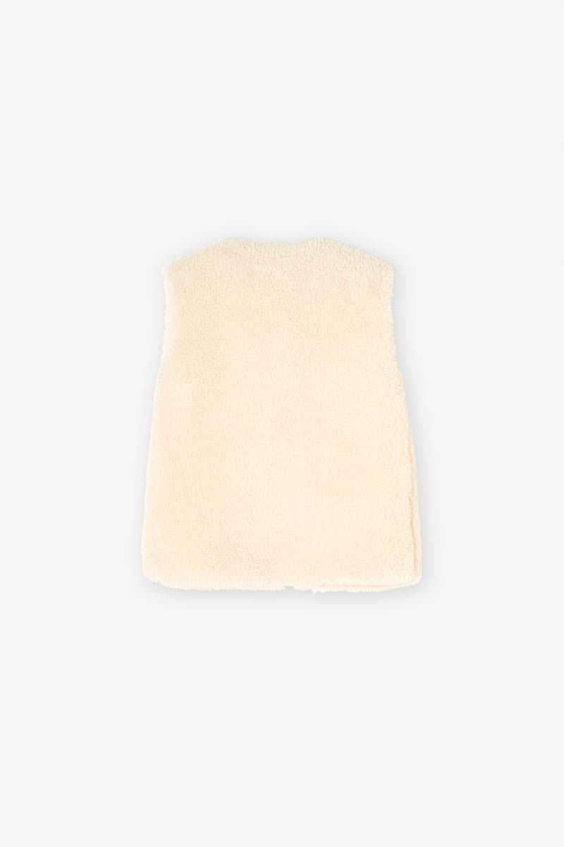 Le Temps Des Cerises Veste Sans Manches Okagi Crème