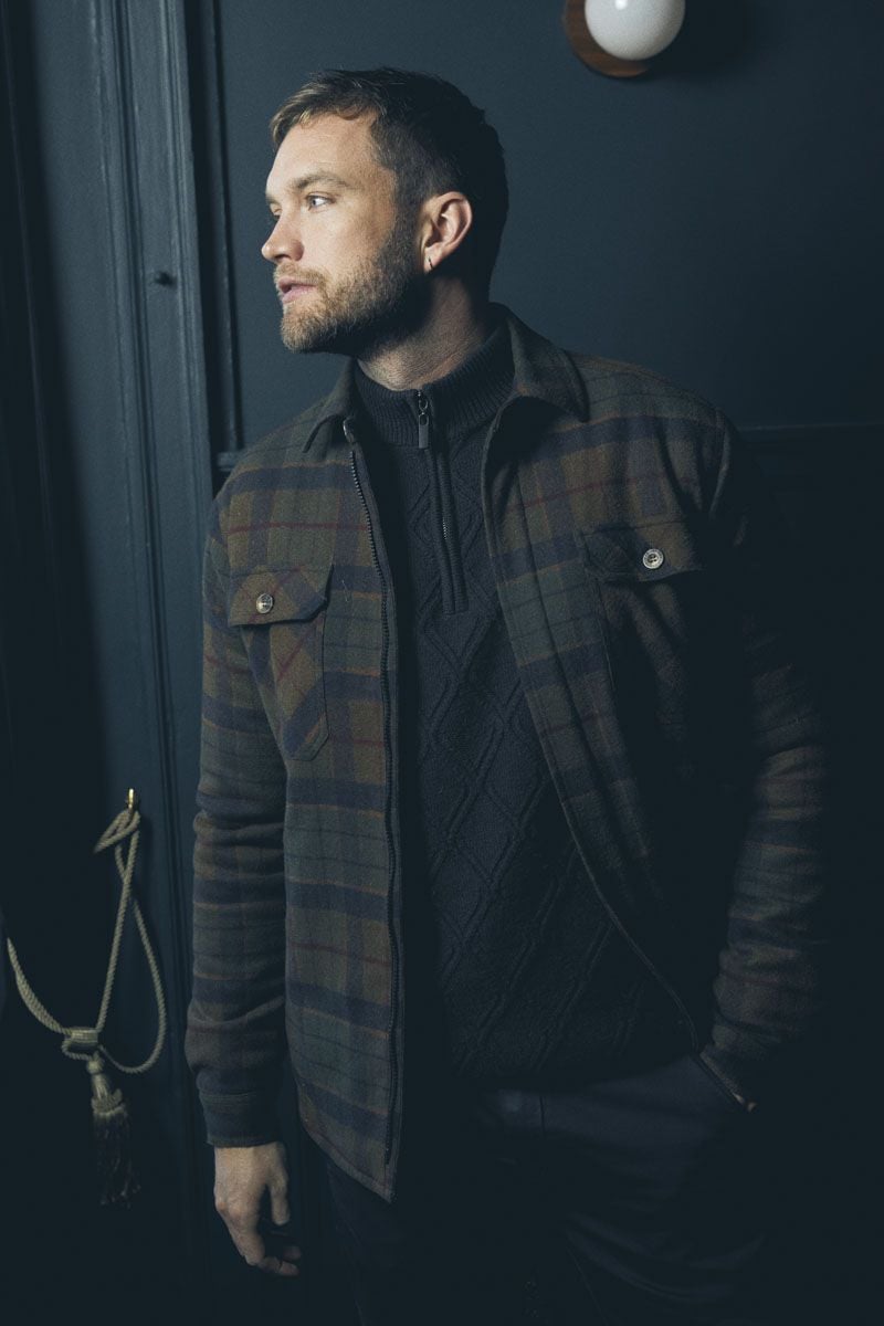 le temps des cerises Veste surchemise Kezol à carreaux kaki