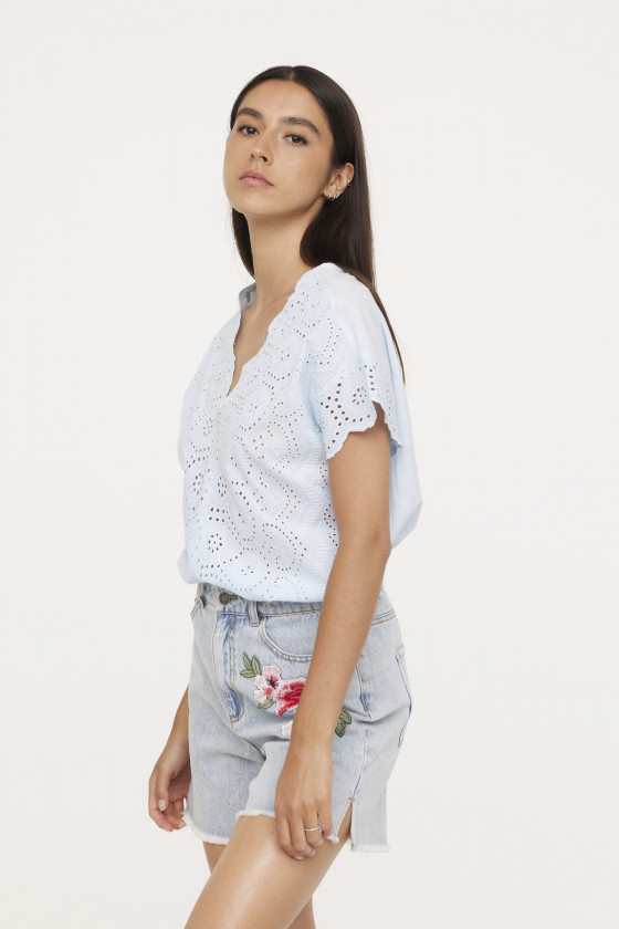 Lee Cooper Blouse MAXINE Blue Grey