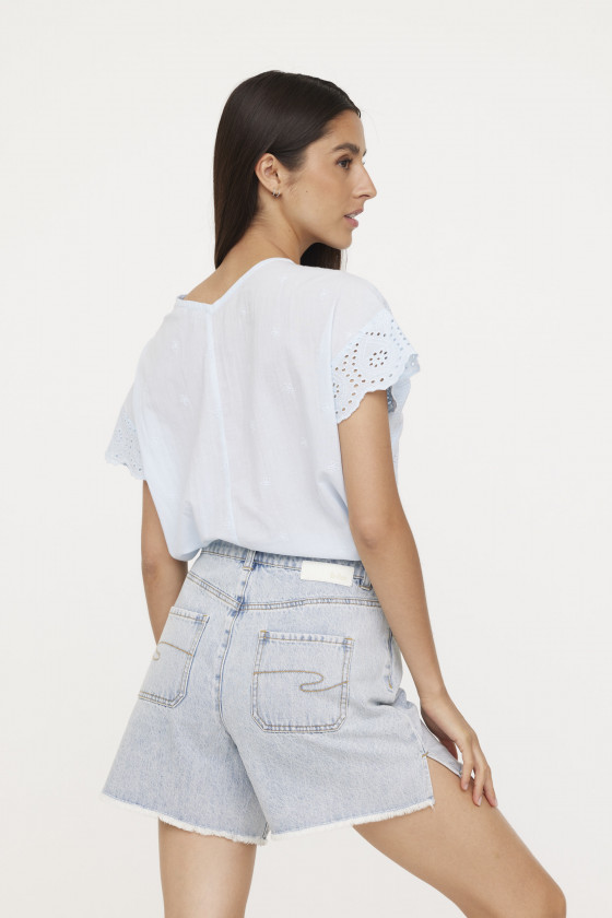 Lee Cooper Blouse MAXINE Blue Grey