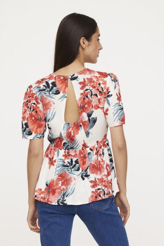 Lee Cooper Blouse MIZY Ivory AOP Flower