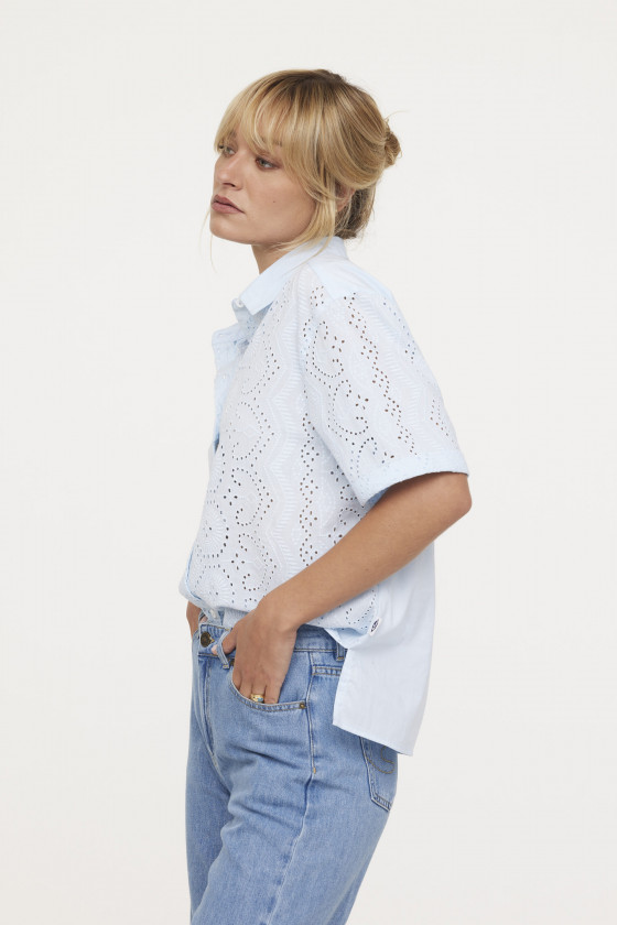 Lee Cooper Chemise DAMA Blue Grey