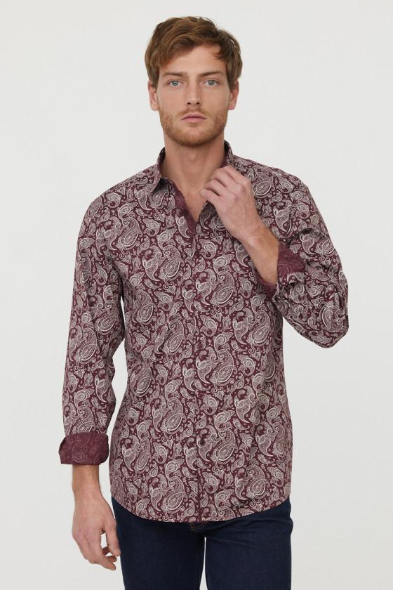 Lee Cooper Chemise Damir Red Brick