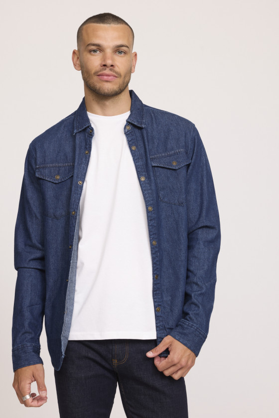 Lee Cooper Chemise DARILE Dark Medium Blue