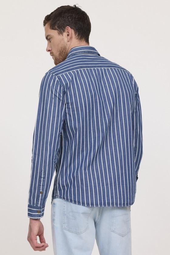 Lee Cooper Chemise DARILE Medium Blue Stripes