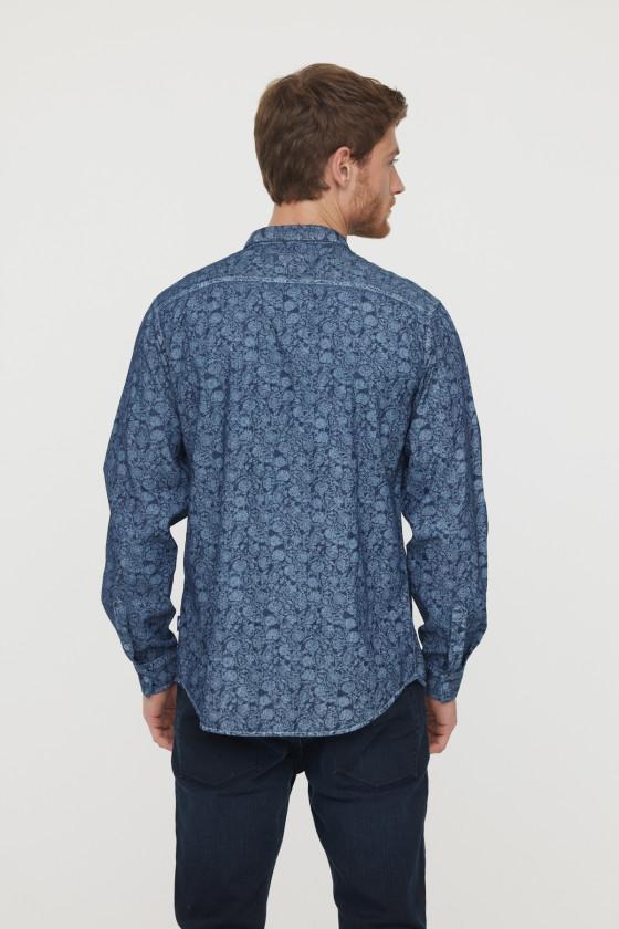 Lee Cooper Chemise Dezine Gris Bleu