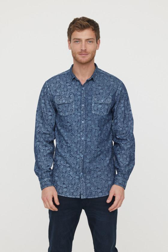 lee cooper Chemise Dezine Gris Bleu