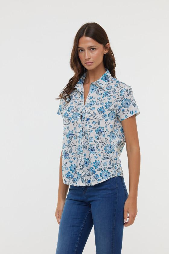 Lee Cooper Chemise DIMA MC Celadon Blue