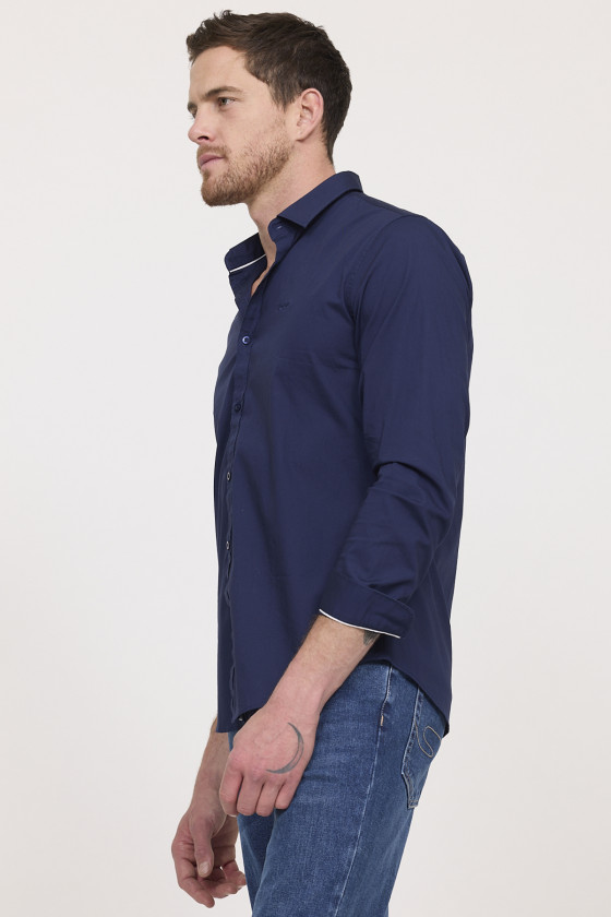 Lee Cooper Chemise DOGINO ML Bleu Marine