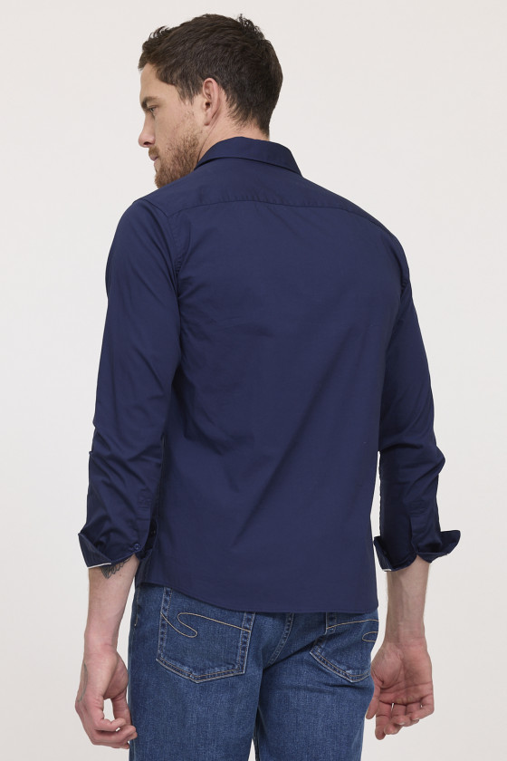 Lee Cooper Chemise DOGINO ML Bleu Marine